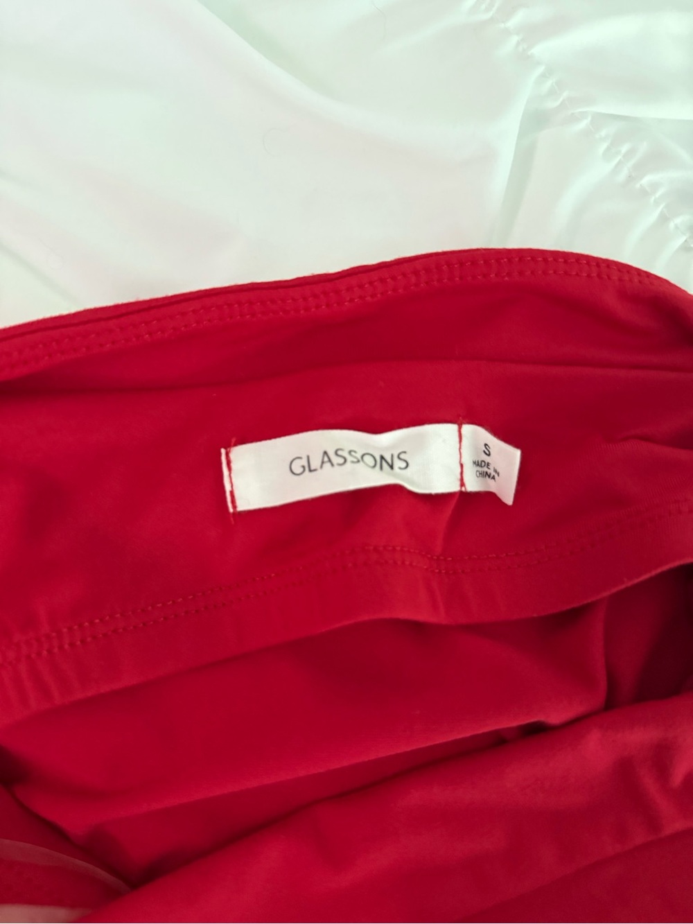 Glassons Red Halter Tank Top with Built-in Shelf Bra - Picture 3 of 4